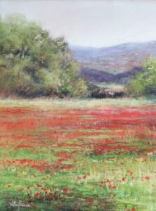 Matin coquelicots-aurore-puifferrat-pastelliste