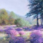 25181 bruyères ensoleillées - aurore puifferrat pastelliste