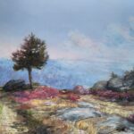 25188 vue sur la montagne bleue puifferrat-pastelliste