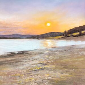 22087 soir d'été au bord de l'eau -aurore puifferrat pastelliste